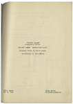 Moe Howard's 15pp. ''Final Draft'' Script Dated May 1952 for The Three Stooges Film ''Loose Loot'' -- Signed by Moe on Cover, ''Moe Howard'' -- With Additional Shot List Page -- Very Good Plus
